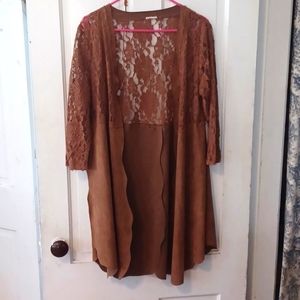 Lace and ultra suede duster light wieght size med